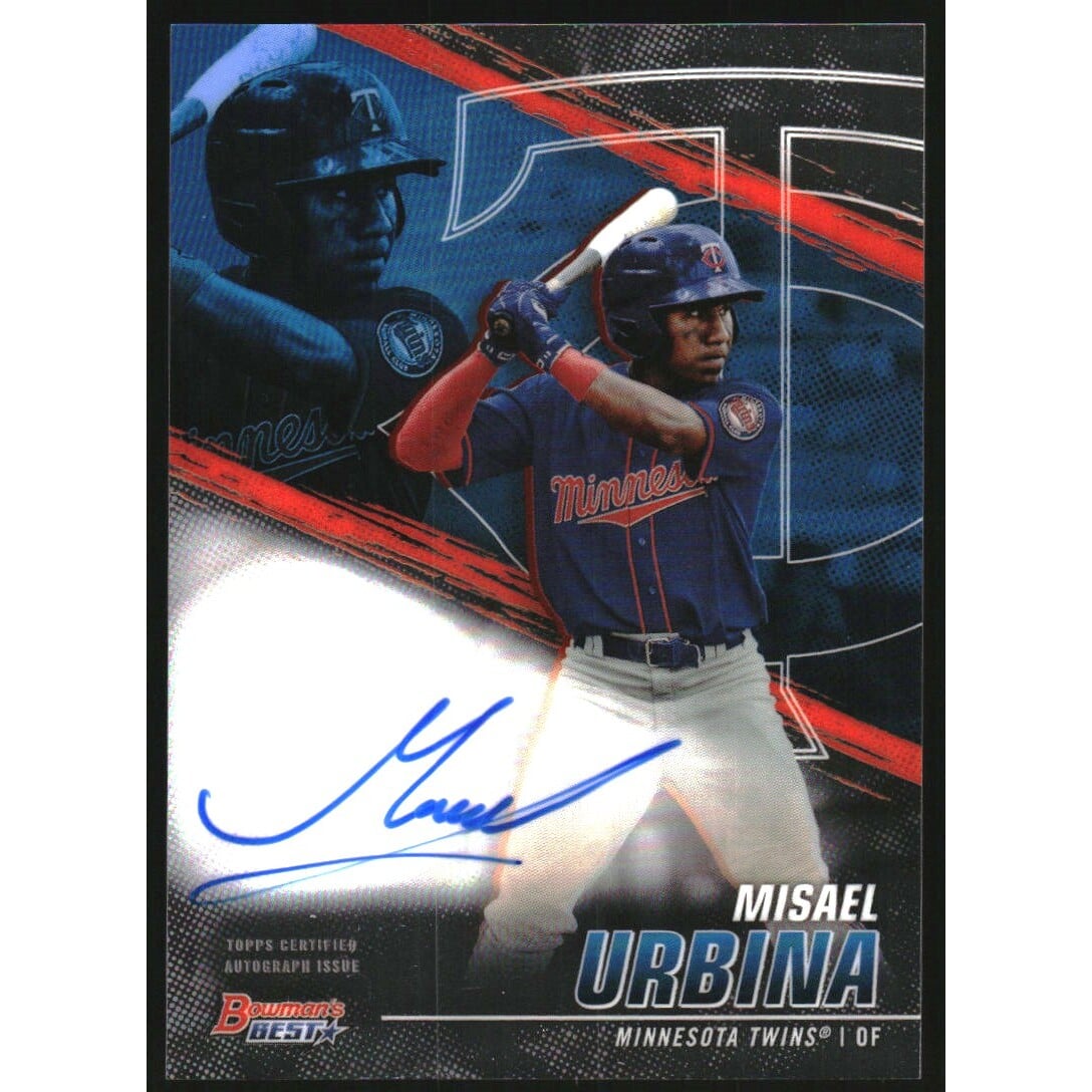 2021 Bowman's Best Best of '21 Autographs #B21MU Misael Urbina. rookie card picture