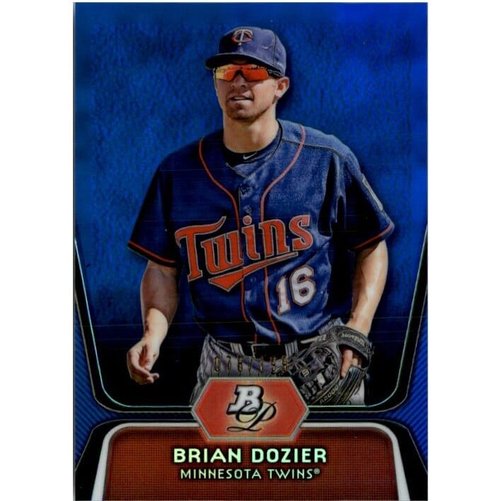 2012 Bowman Platinum Prospects Blue Refractors #BPP62 Brian Dozier. rookie card picture