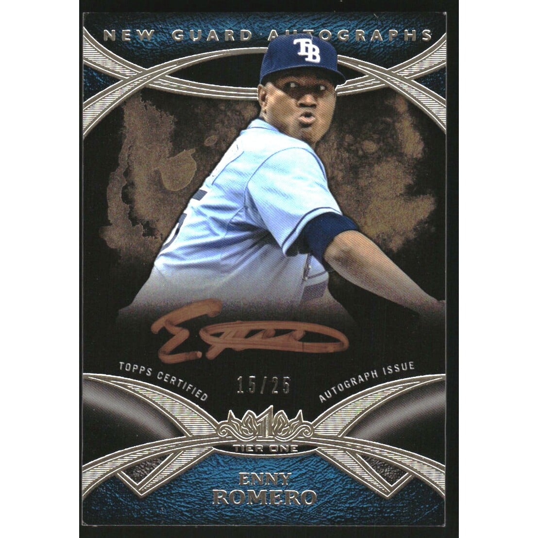 2014 Topps Tier One New Guard Autographs Bronze Ink #NGAER Enny Romero. rookie card picture