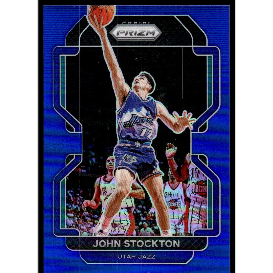 2021-22 Panini Prizm Prizms Blue #267 John Stockton. rookie card picture