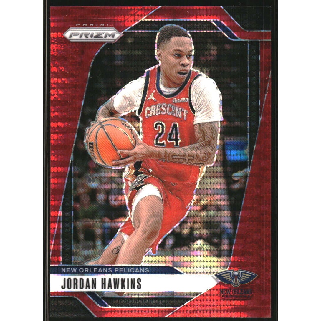 2024-25 Panini Prizm Prizms Red Pulsar #48 Jordan Hawkins. rookie card picture