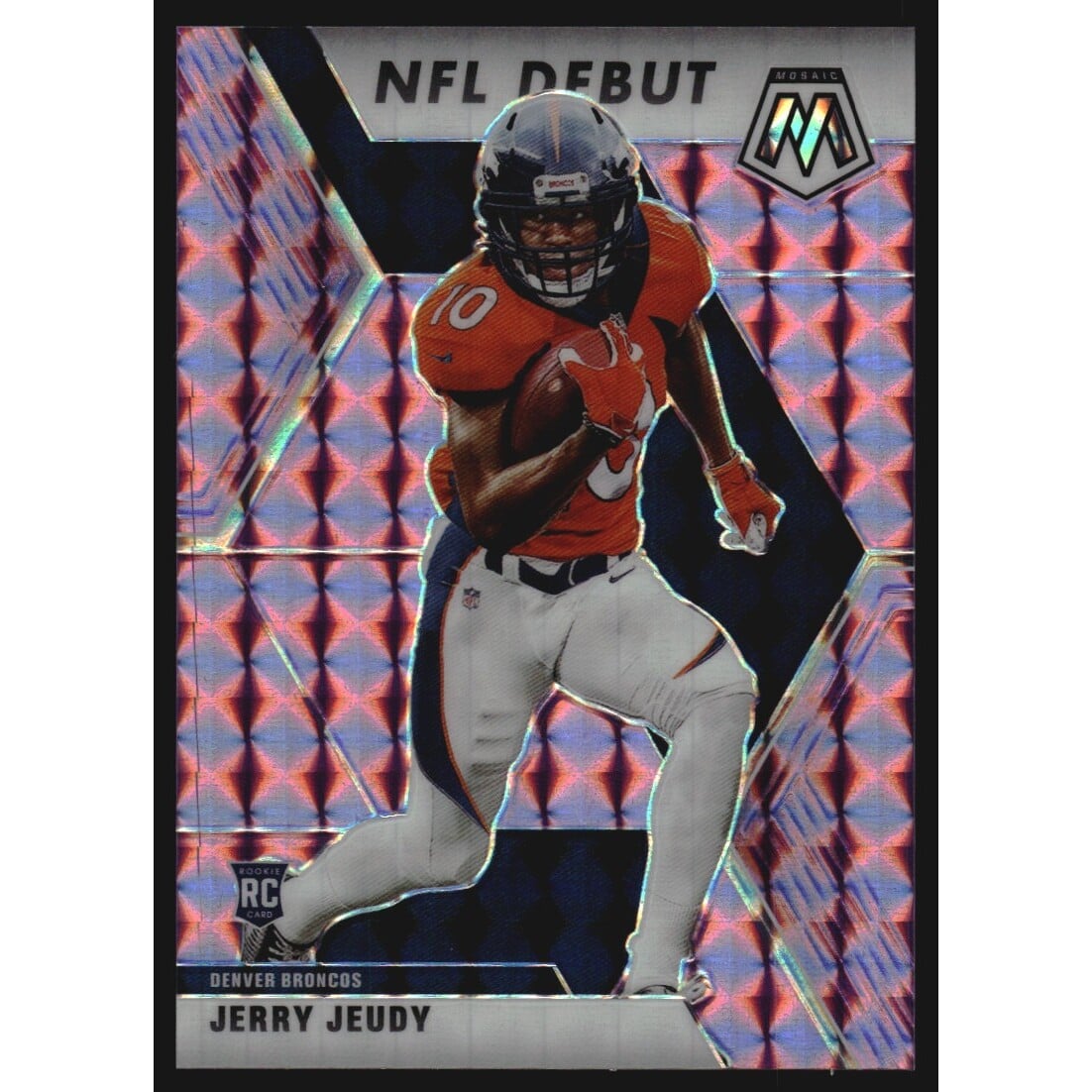 2020 Panini Mosaic Mosaic Purple #267 Jerry Jeudy DEB. rookie card picture