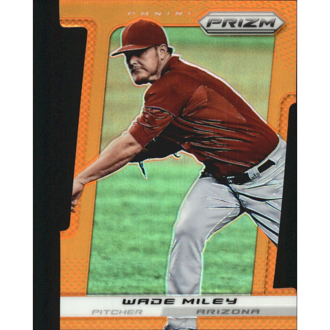 2013 Panini Prizm Prizms Orange Die-Cut #61 Wade Miley. rookie card picture