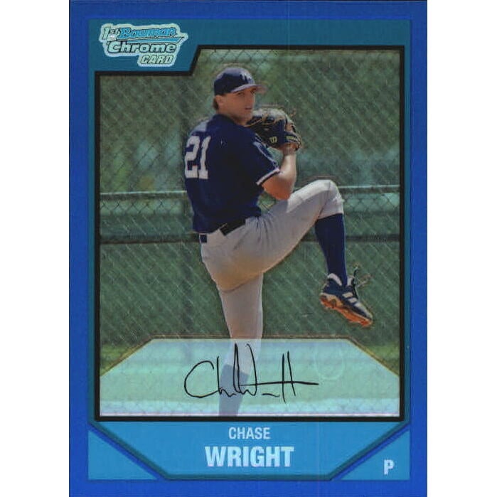 2007 Bowman Chrome Prospects Blue Refractors #BC36 Chase Wright. rookie card picture