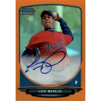 2013 Bowman Chrome Prospect Autographs Orange Refractors #LME Luis Merejo