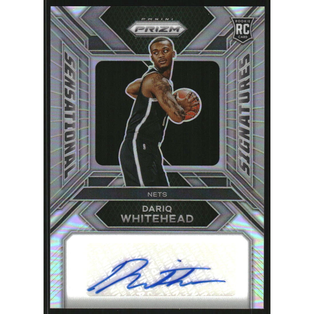 2023-24 Panini Prizm Sensational Signatures Prizms Silver #56 Dariq Whitehead. rookie card picture