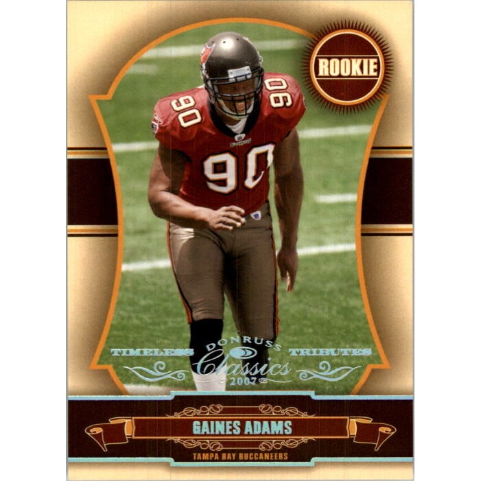 2007 Donruss Classics Timeless Tributes Silver #198 Gaines Adams. rookie card picture