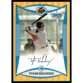 2008 Bowman Chrome Prospects Gold Refractors #BCP59 Tyler Kolodny