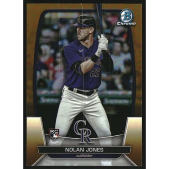 2023 Bowman Chrome Gold Refractors #4 Nolan Jones