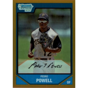 2007 Bowman Chrome Prospects Gold Refractors #BC86 Pedro Powell