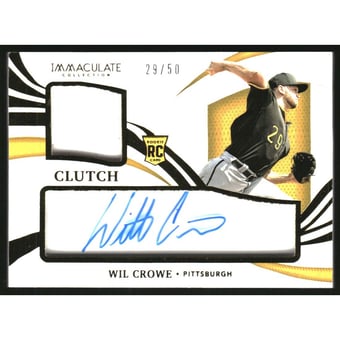 2021 Immaculate Collection Clearly Clutch Rookie Material Autographs #33 Wil Crowe/50