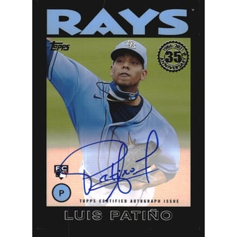 2021 Topps Update '86 Topps Autographs Black #86ALP Luis Patino