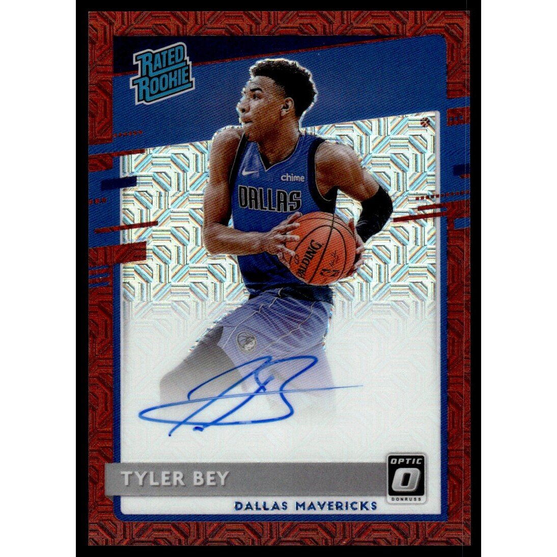 2020-21 Donruss Optic Rated Rookies Signatures Choice #186 Tyler Bey. rookie card picture