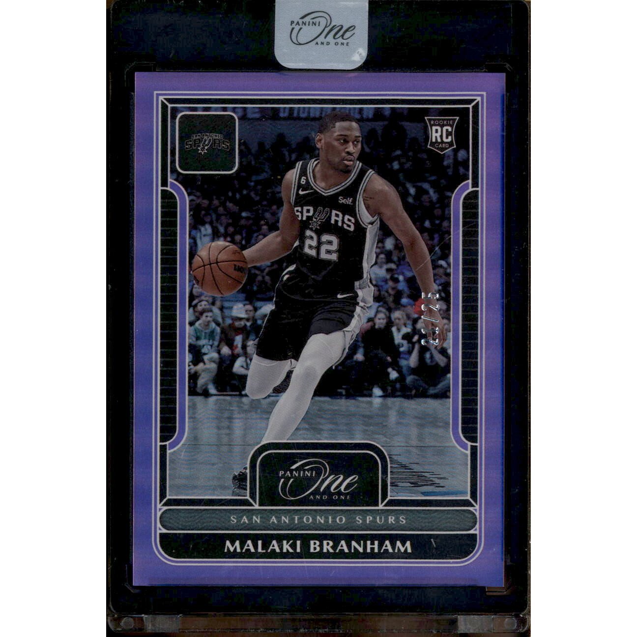 2022-23 Panini One and One Purple #123 Malaki Branham. rookie card picture