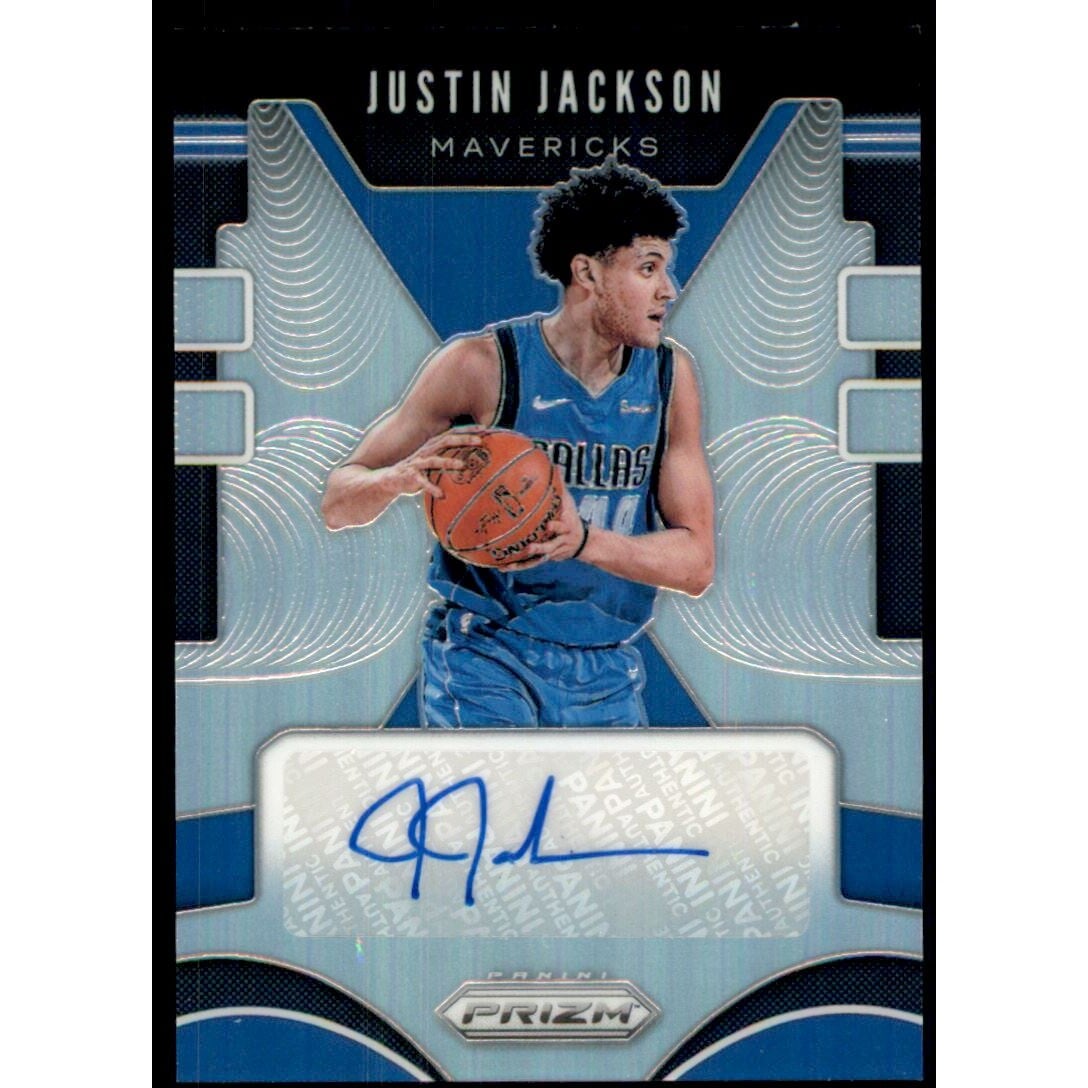 2019-20 Panini Prizm Signatures Prizms Silver #49 Justin Jackson. rookie card picture