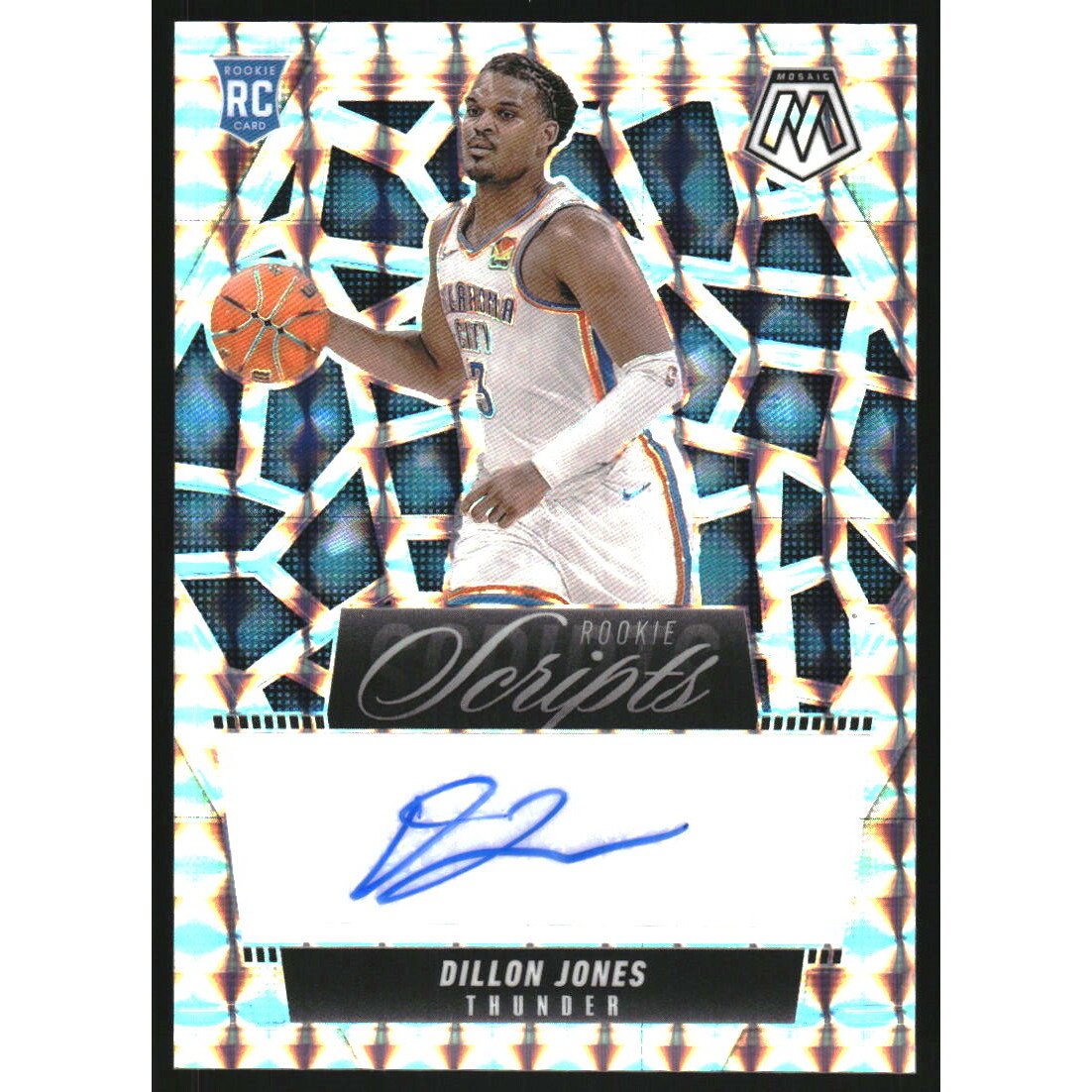 2024-25 Panini Mosaic Rookie Scripts #35 Dillon Jones. rookie card picture