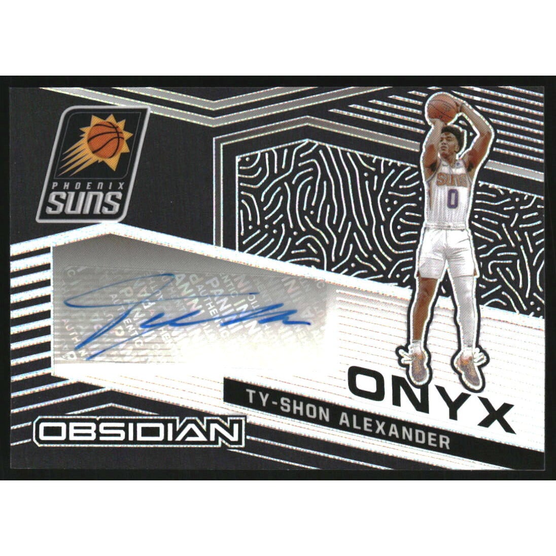 2020-21 Panini Obsidian Onyx Autographs #21 Ty-Shon Alexander/149. rookie card picture