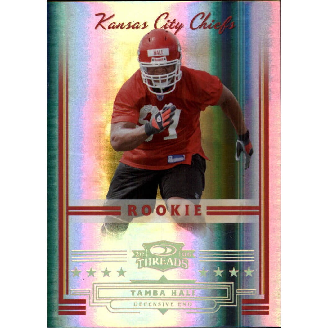 2006 Donruss Threads Gold Holofoil #186 Tamba Hali. rookie card picture