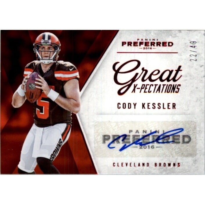 2016 Panini Preferred #349 Cody Kessler GX AU/49. rookie card picture