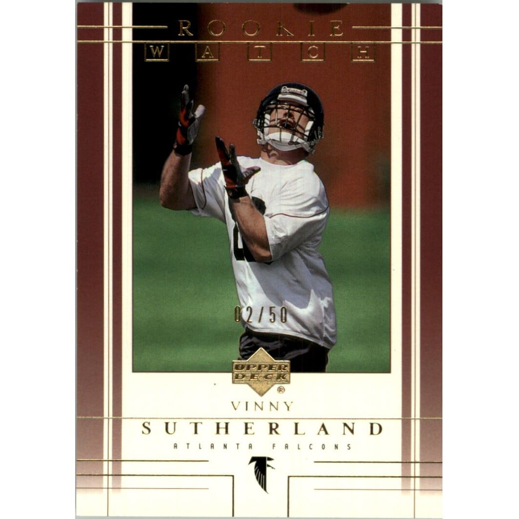 2001 Upper Deck Gold #266 Vinny Sutherland. rookie card picture