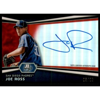 2012 Bowman Platinum Prospect Autographs Red Refractors #JR Joe Ross