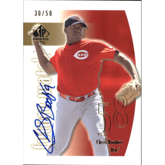 2002 SP Authentic Limited Gold #163 Chris Booker FW AU