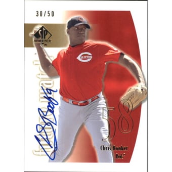 2002 SP Authentic Limited Gold #163 Chris Booker FW AU