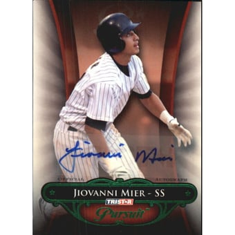 2010 TRISTAR Pursuit Autographs Green #8 Jiovanni Mier