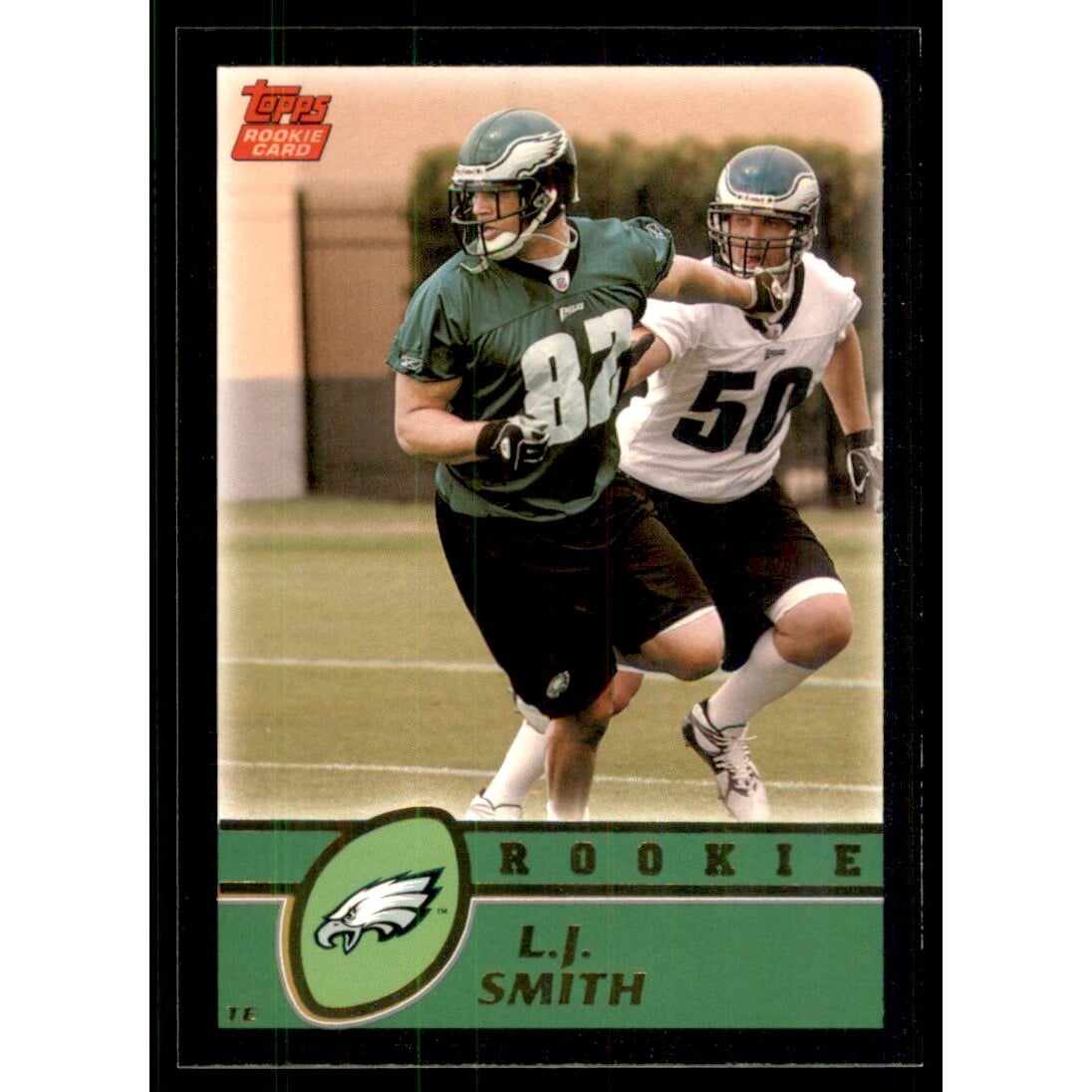 2003 Topps Black #327 L.J. Smith. rookie card picture
