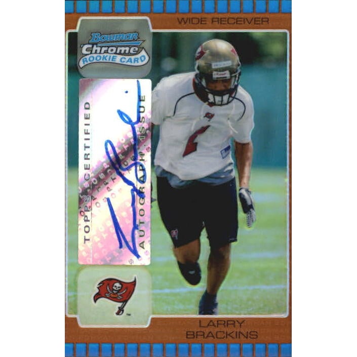 2005 Bowman Chrome Bronze Refractors #248 Larry Brackins AU. rookie card picture