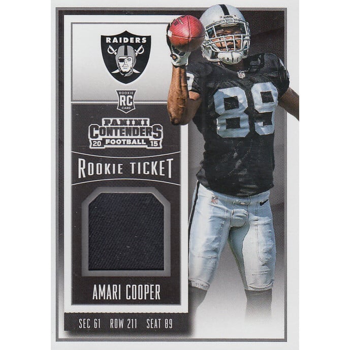 2015 Panini Contenders Rookie Ticket Swatches #3 Amari Cooper
