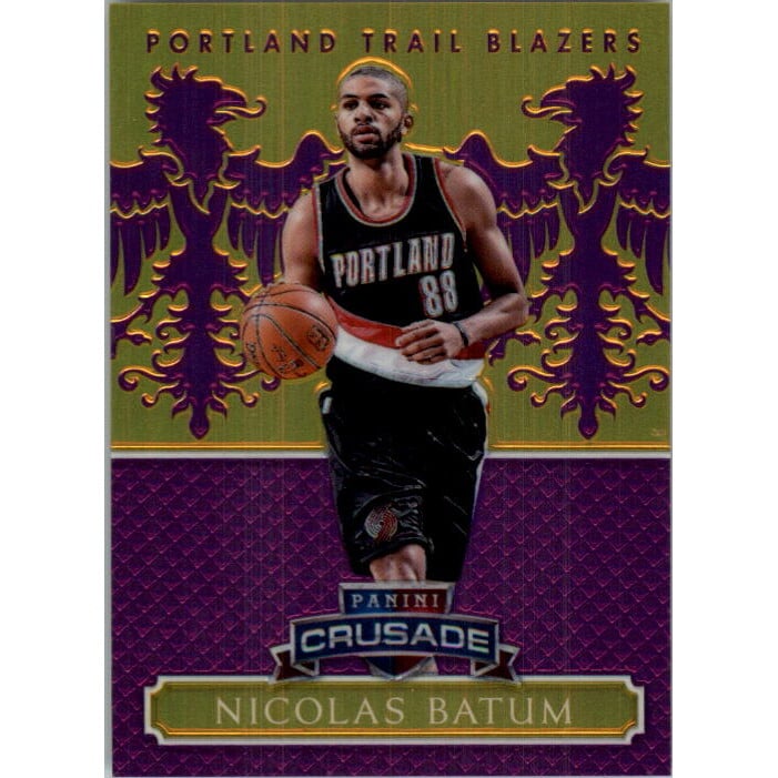 2014-15 Panini Excalibur Crusade Purple #99 Nicolas Batum. rookie card picture
