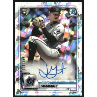 2020 Bowman Chrome Rookie Autographs Atomic Refractors #CRAJY Jordan Yamamoto