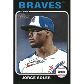 2024 Topps Heritage Chrome Black Refractors #546 Jorge Soler HN