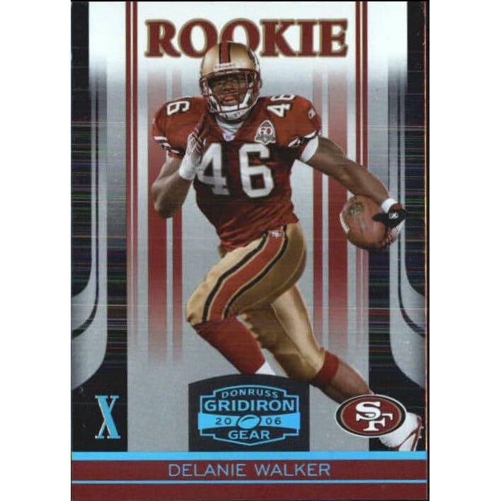 2006 Donruss Gridiron Gear Platinum Holofoil X's #134 Delanie Walker. rookie card picture
