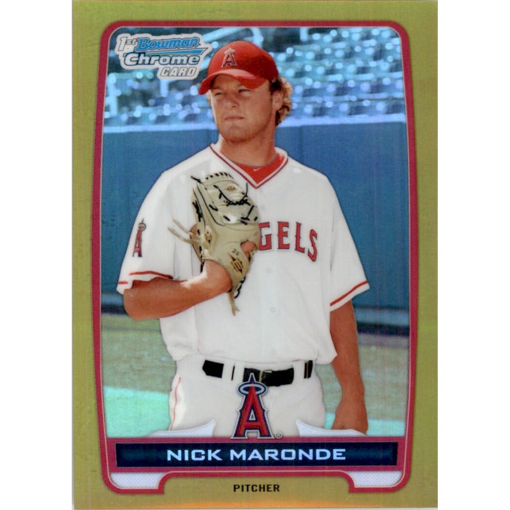 2012 Bowman Chrome Prospects Gold Refractors #BCP31 Nick Maronde. rookie card picture