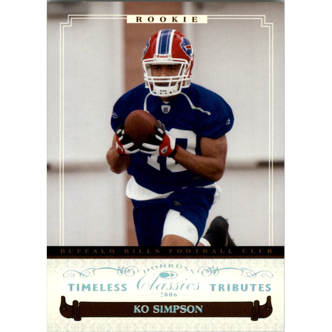 2006 Donruss Classics Timeless Tributes Silver #201 Ko Simpson. rookie card picture