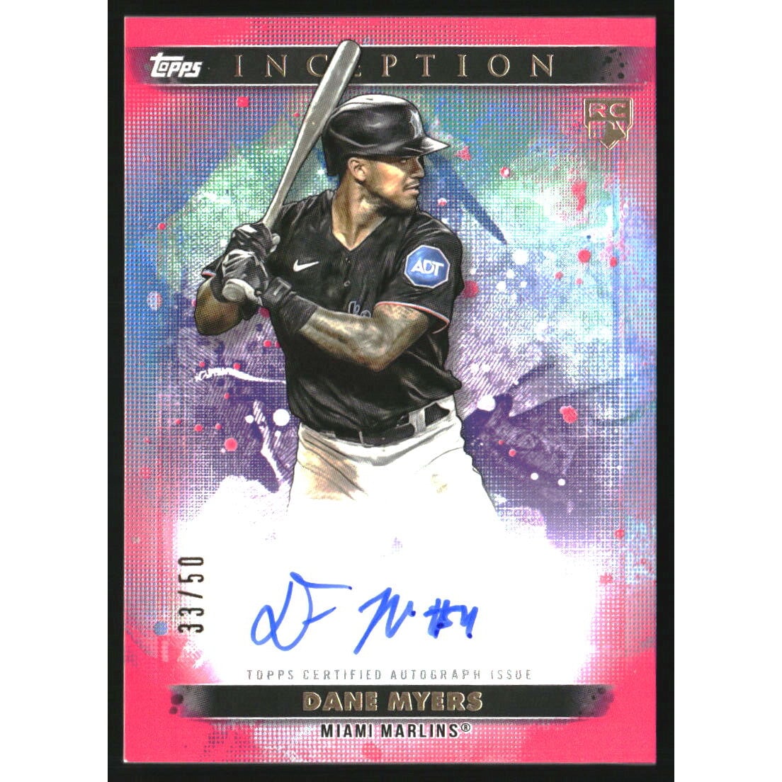 2024 Topps Inception Rookie and Emerging Stars Autographs Magenta #BRESDM Dane Myers/50. rookie card picture