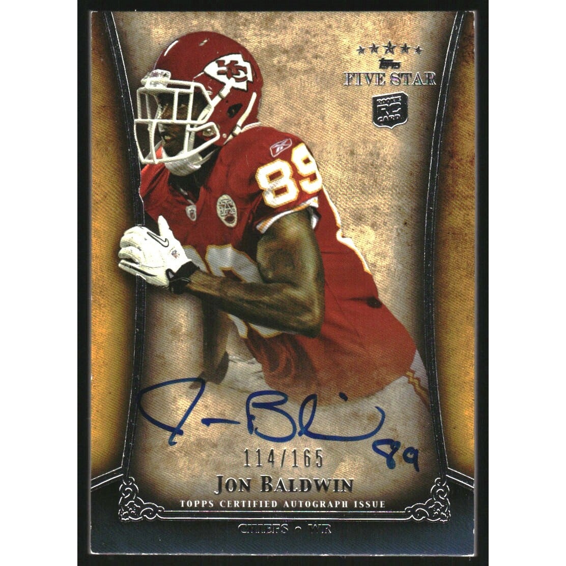 2011 Topps Five Star Rookie Autographs #FSFAJB Jonathan Baldwin/165. rookie card picture
