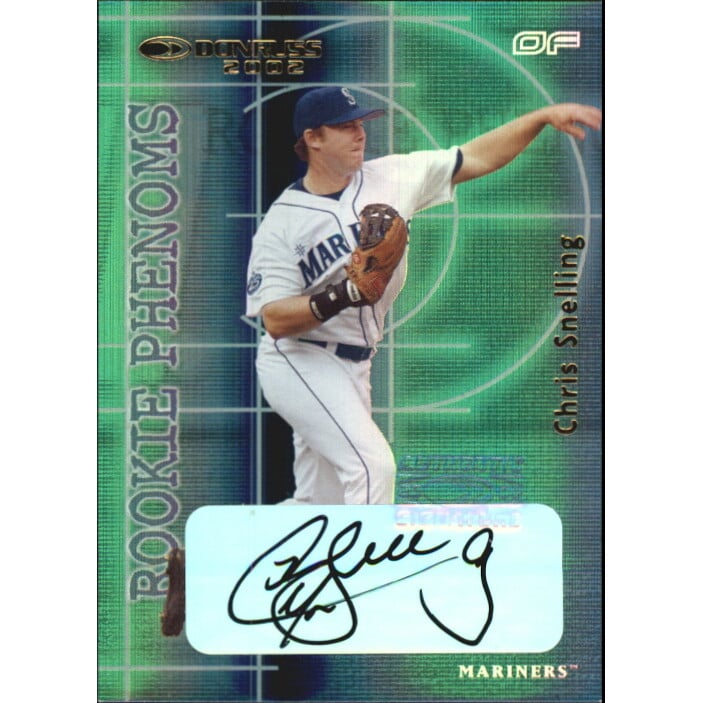 2002 Donruss Rookies Phenoms Autographs #16 Chris Snelling/100. rookie card picture