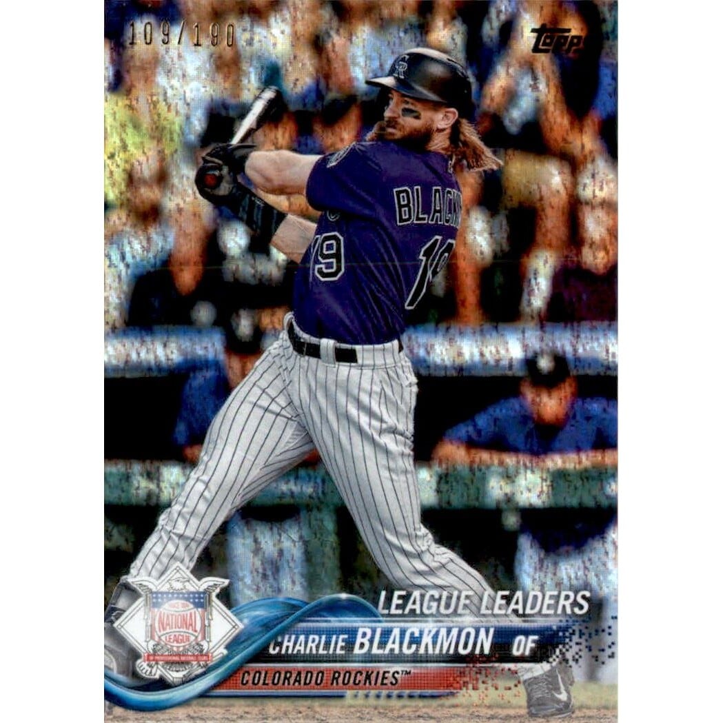 2018 Topps Factory Set Foilboard #92 Charlie Blackmon LL. rookie card picture