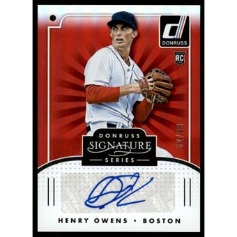 2016 Donruss Signature Series Red #SGSHO Henry Owens/99