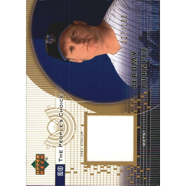 2002 Upper Deck Peoples Choice Game Jersey Gold #PJJBU Jeromy Burnitz. rookie card picture