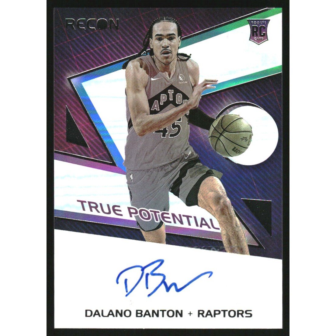 2021-22 Panini Recon True Potential Signatures #6 Dalano Banton. rookie card picture