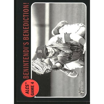 2019 Topps Heritage Black Border #201 Andrew Benintendi Playoff HL