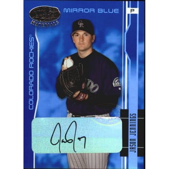 2003 Leaf Certified Materials Mirror Blue Autographs #60 Jason Jennings/50