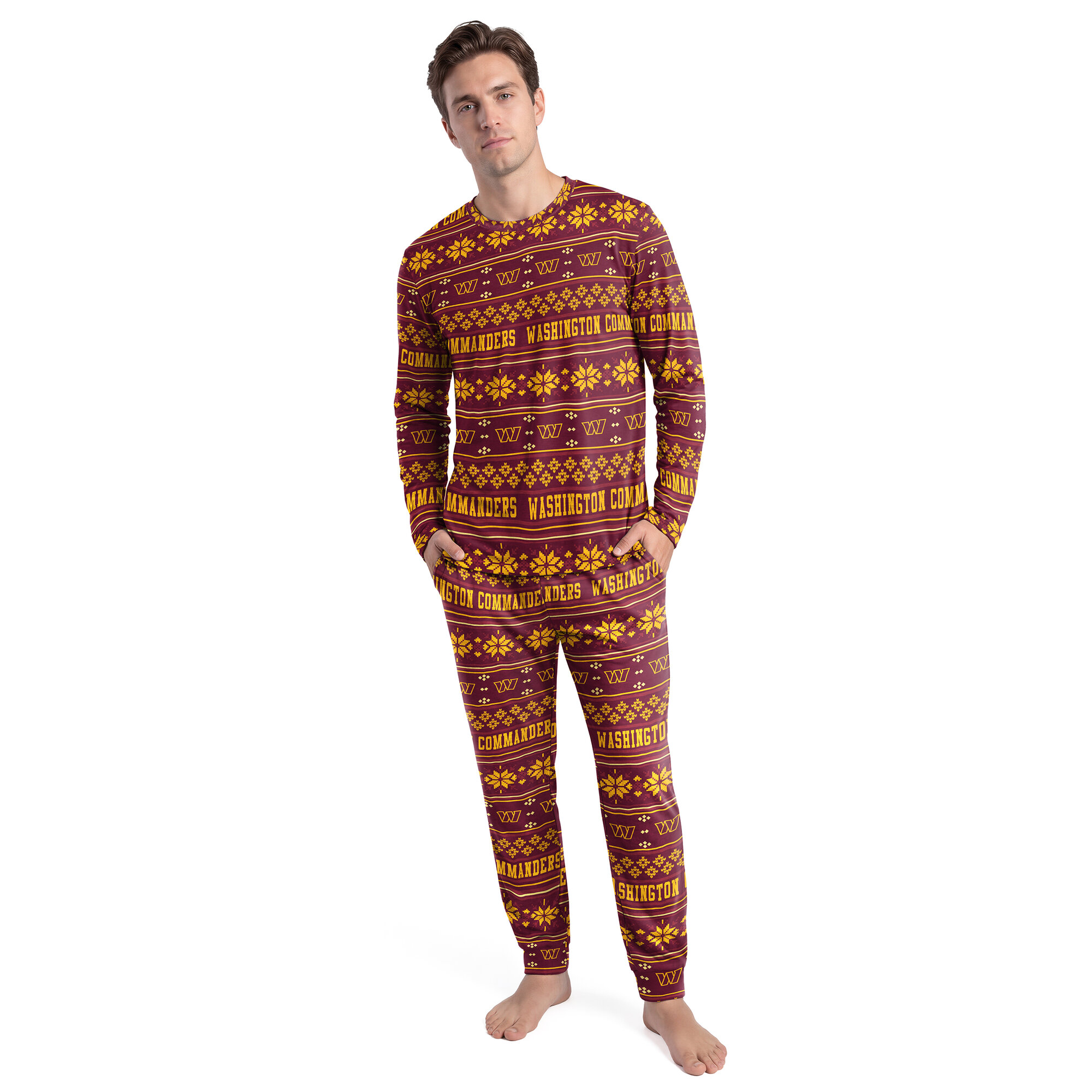Men's Concepts Sport Burgundy Washington Commanders Jubilee Long Sleeve T-Shirt & Pant Set