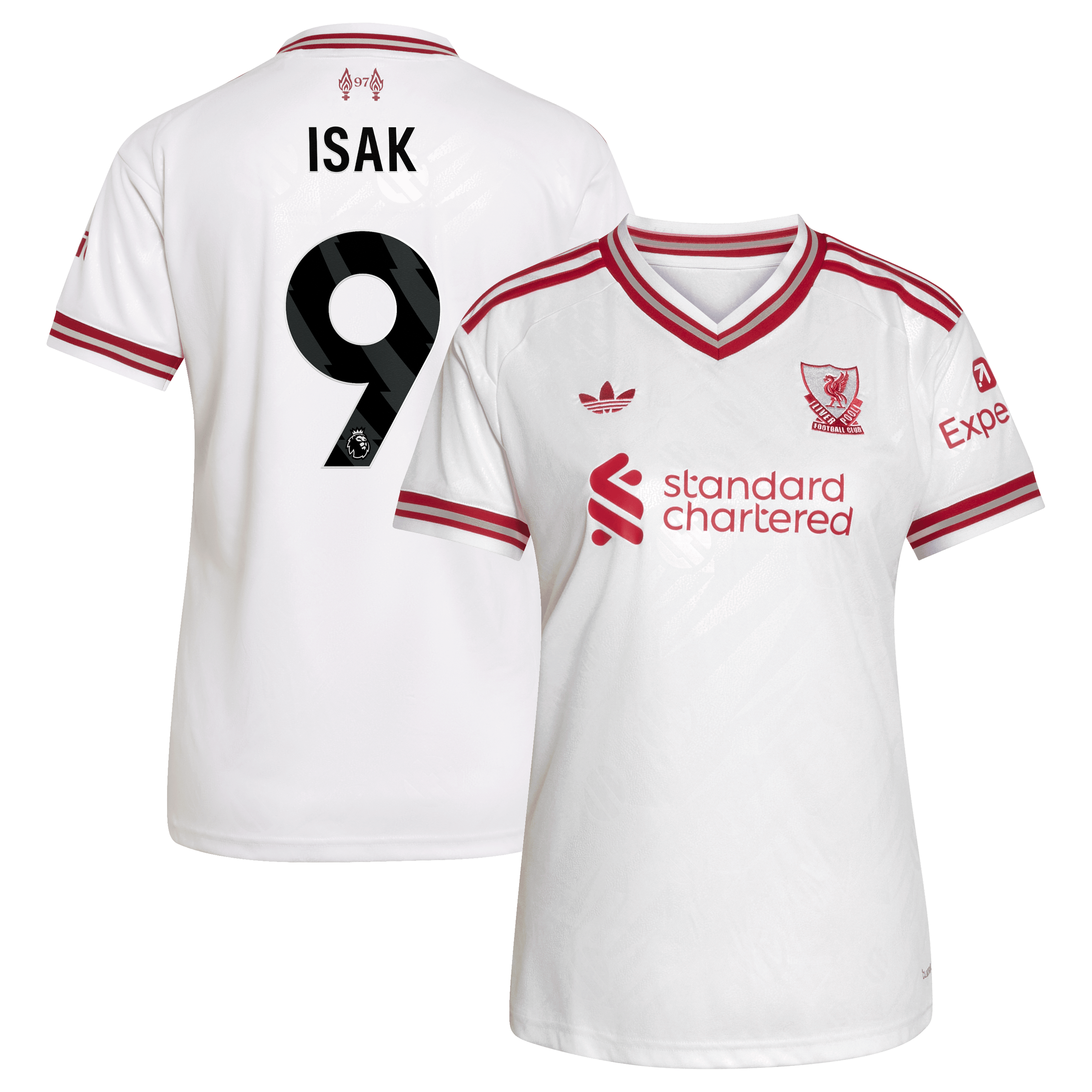 Women's adidas Alexander Isak White Liverpool 2026/27 Away Replica Jersey