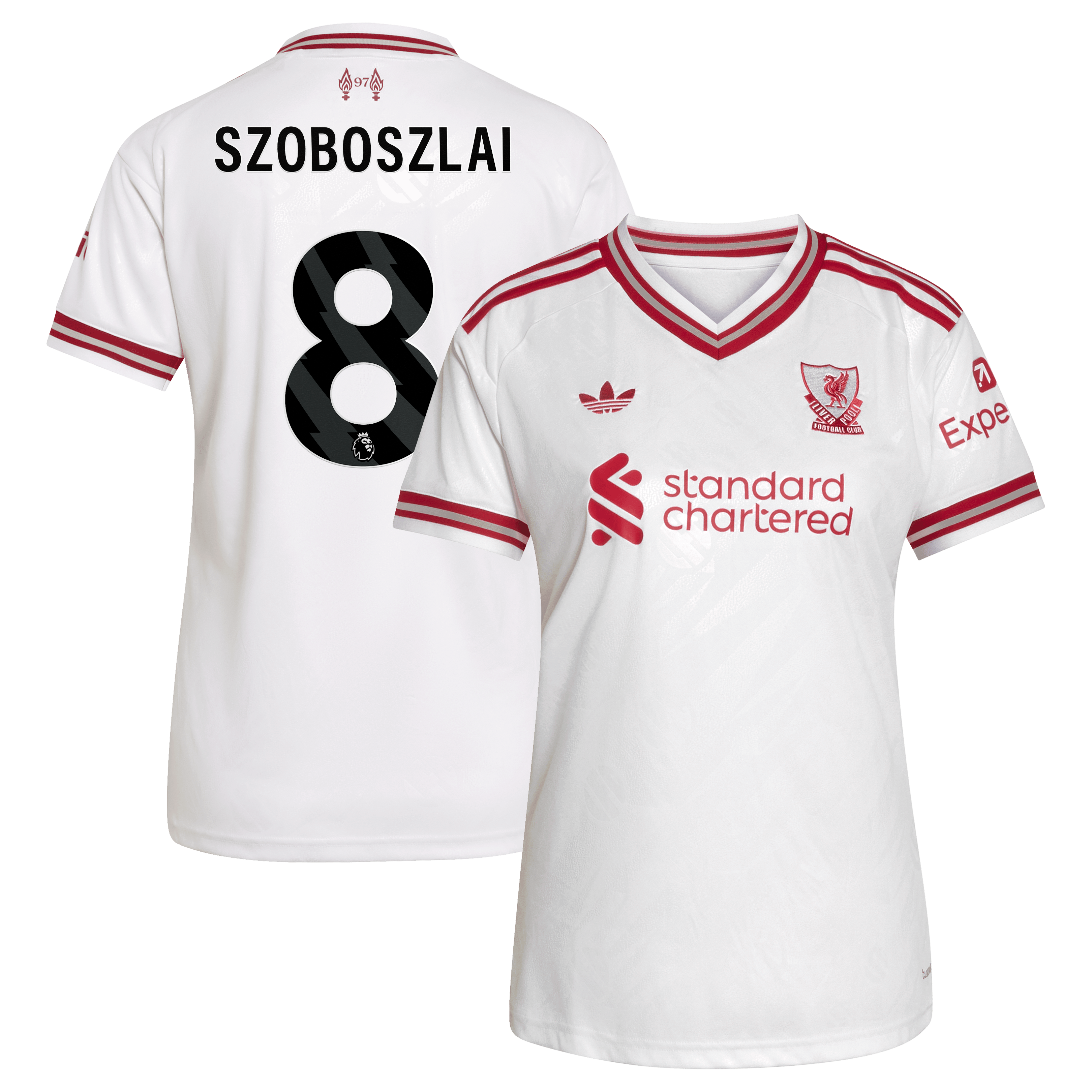 Women's adidas Dominik Szoboszlai White Liverpool 2026/27 Away Replica Jersey