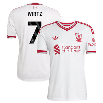 Men's adidas Florian Wirtz White Liverpool 2026/27 Away Replica Jersey